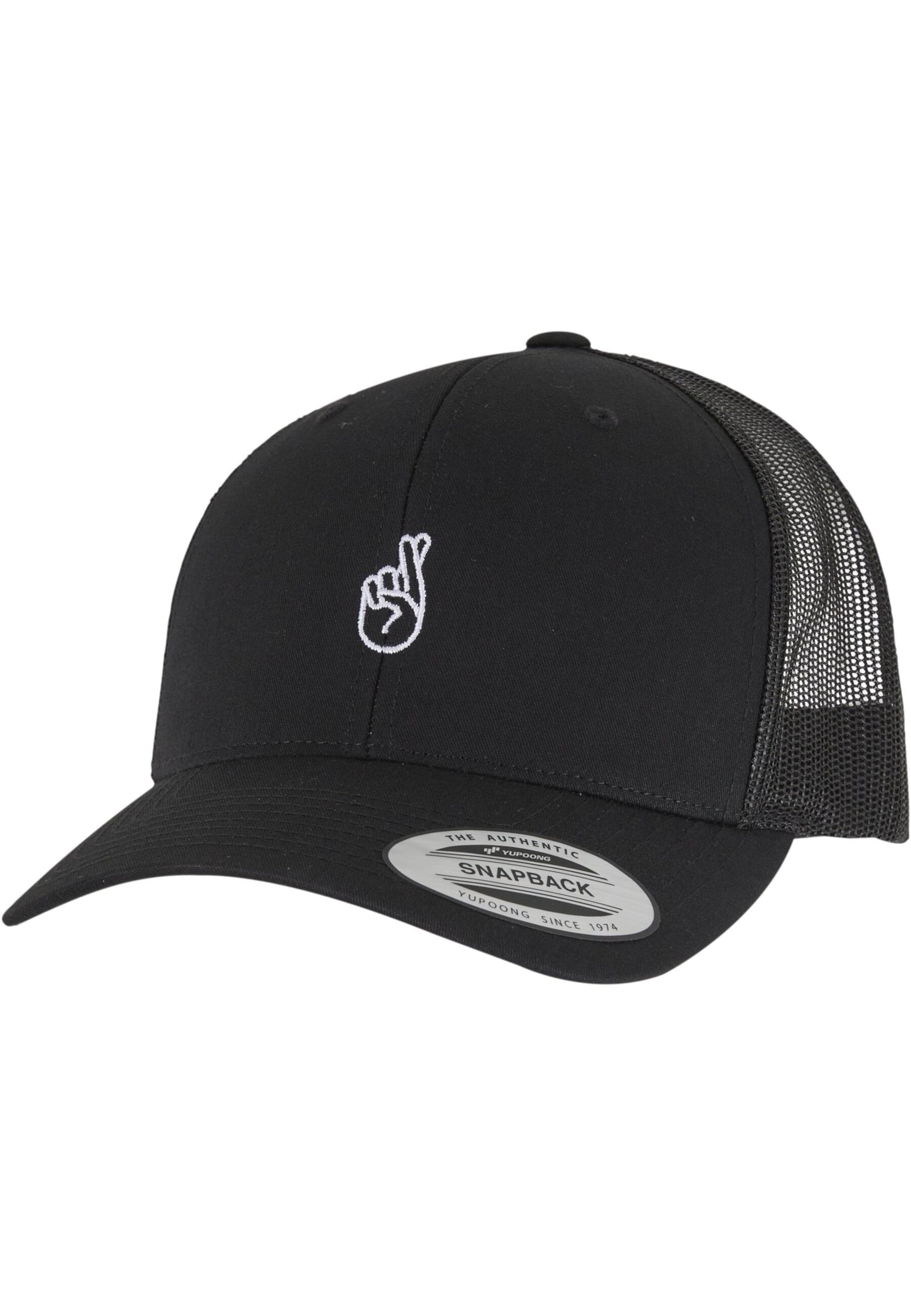 Mister Tee Hætte 'Crossed Fingers Handsign' i sort: forside