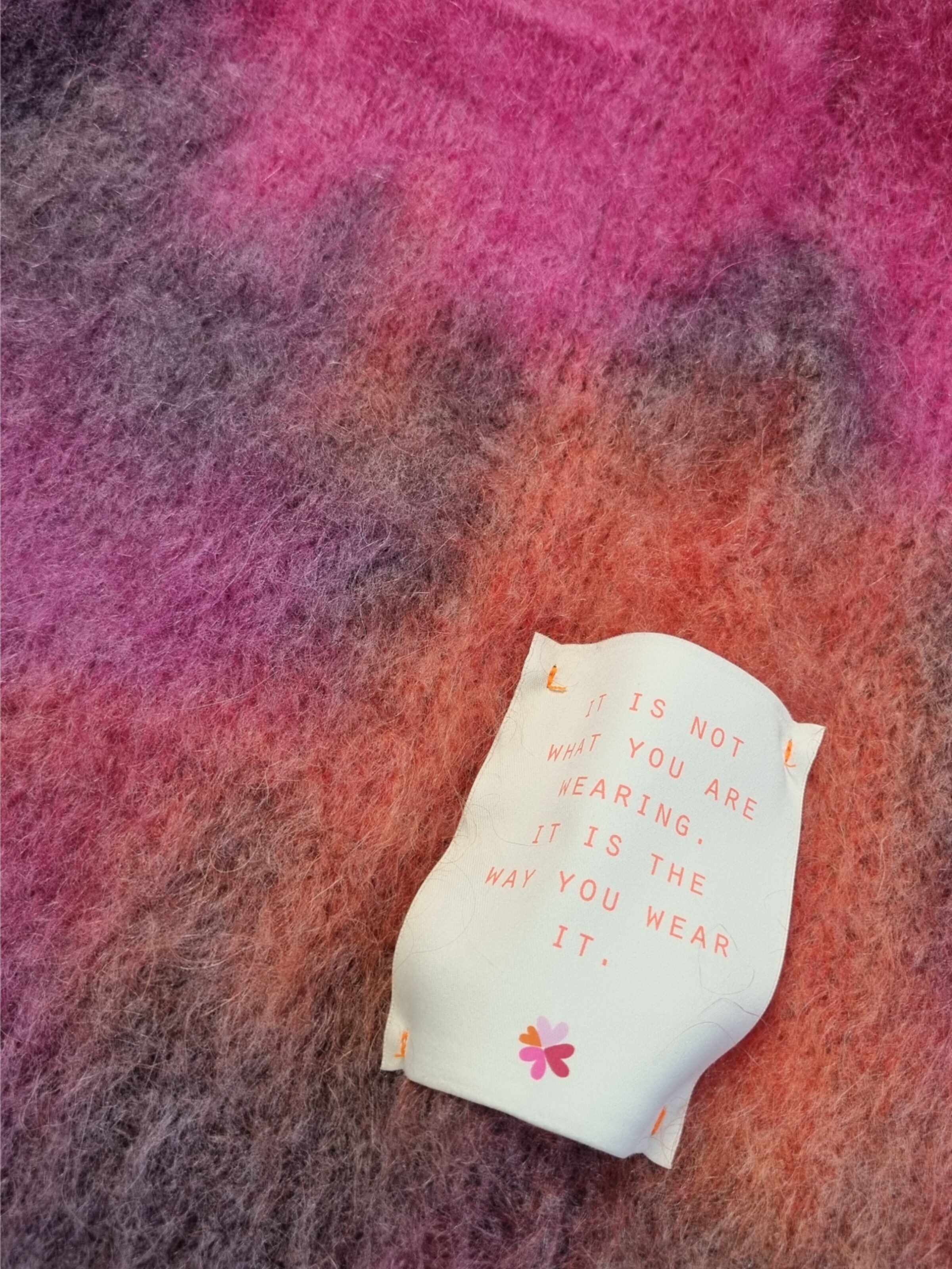 LIKS. Munich Oversized vest 'Strickjacke offen lang gesprüht' in Gemengde kleuren