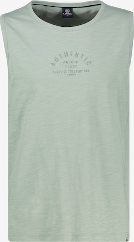 LERROS Luftiges Tanktop aus Baumwolle mit trendigem Slogan-Print in Grün: Vorderseite