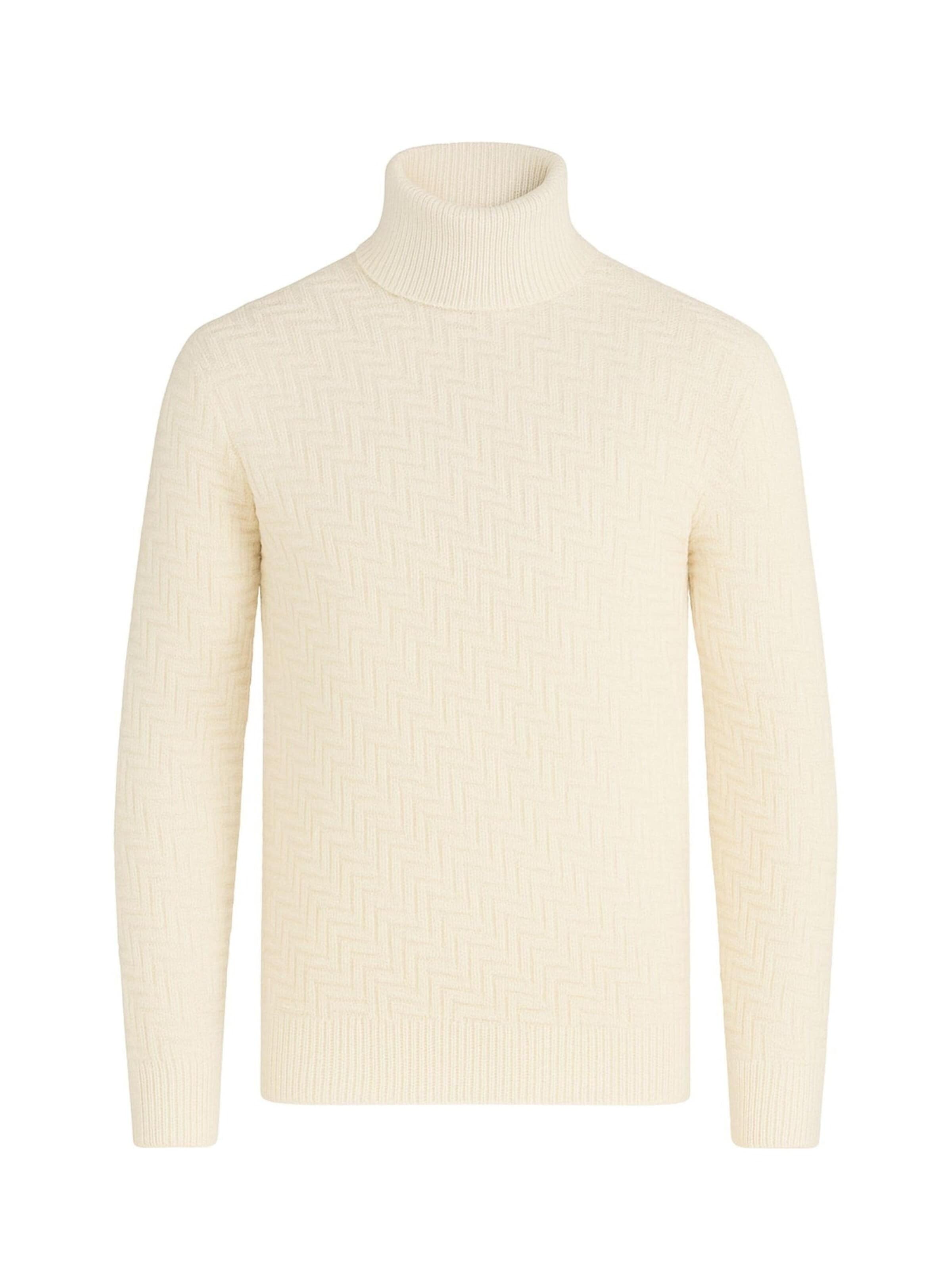 Paolo Pecora Milano Sweater 'Lupetto Sweater' in Beige: front