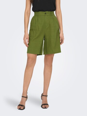 ONLY Wide leg Pleat-front trousers 'Caro' in Green: front