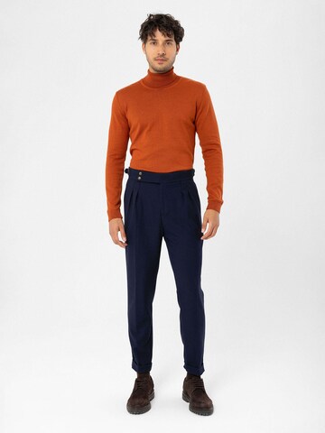 Slimfit Pantaloni con pieghe di Antioch in blu