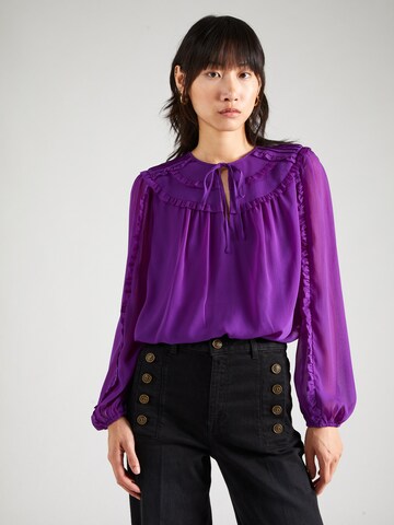 Lauren Ralph Lauren - Blusa em roxo: frente