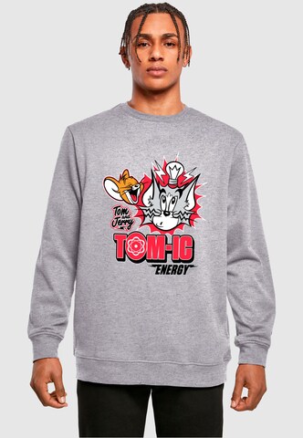 ABSOLUTE CULT Sweatshirt 'Tom and Jerry - Tomic Energy' in Grey: front