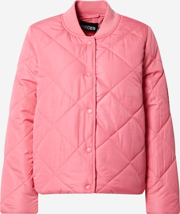 PIECES Between-Season Jacket 'BEE' in Pink: front