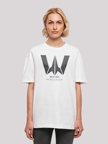 T-shirt oversize 'DC Comics Justice League Movie Wayne Aerospace' F4NT4STIC en blanc : devant