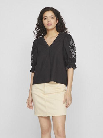 VILA - Blusa en negro: frente