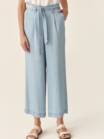 TATUUM Loose fit Pleat-front trousers 'TENKO' in Blue: front