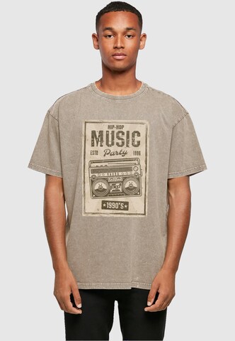 Mister Tee Shirt 'Retro Boom' in Brown: front