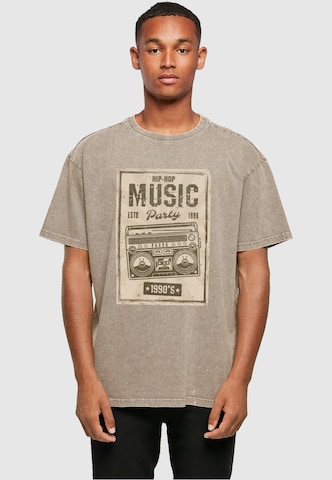 Mister Tee Shirt 'Retro Boom' in Brown: front
