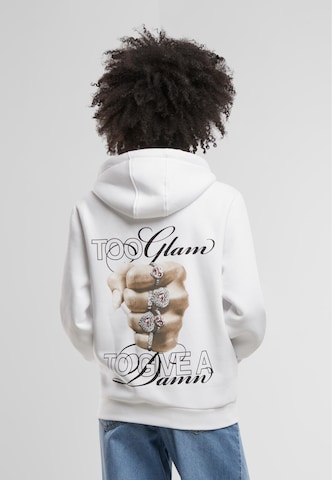 Miss Tee Sweatshirt 'Give A Damn' in Weiß