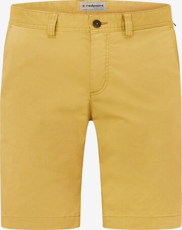 REDPOINT Regular Chino Pants in Yellow: front