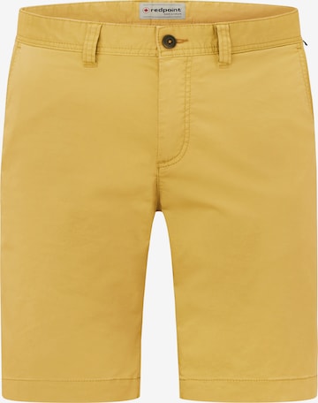 REDPOINT Regular Chino Pants in Yellow: front