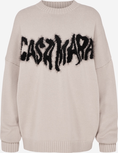 Casa Mara Pull-over 'Fluffy Sleeve' en taupe, Vue avec produit