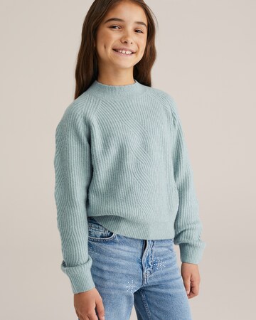 WE Fashion Sweter w kolorze niebieski: przód