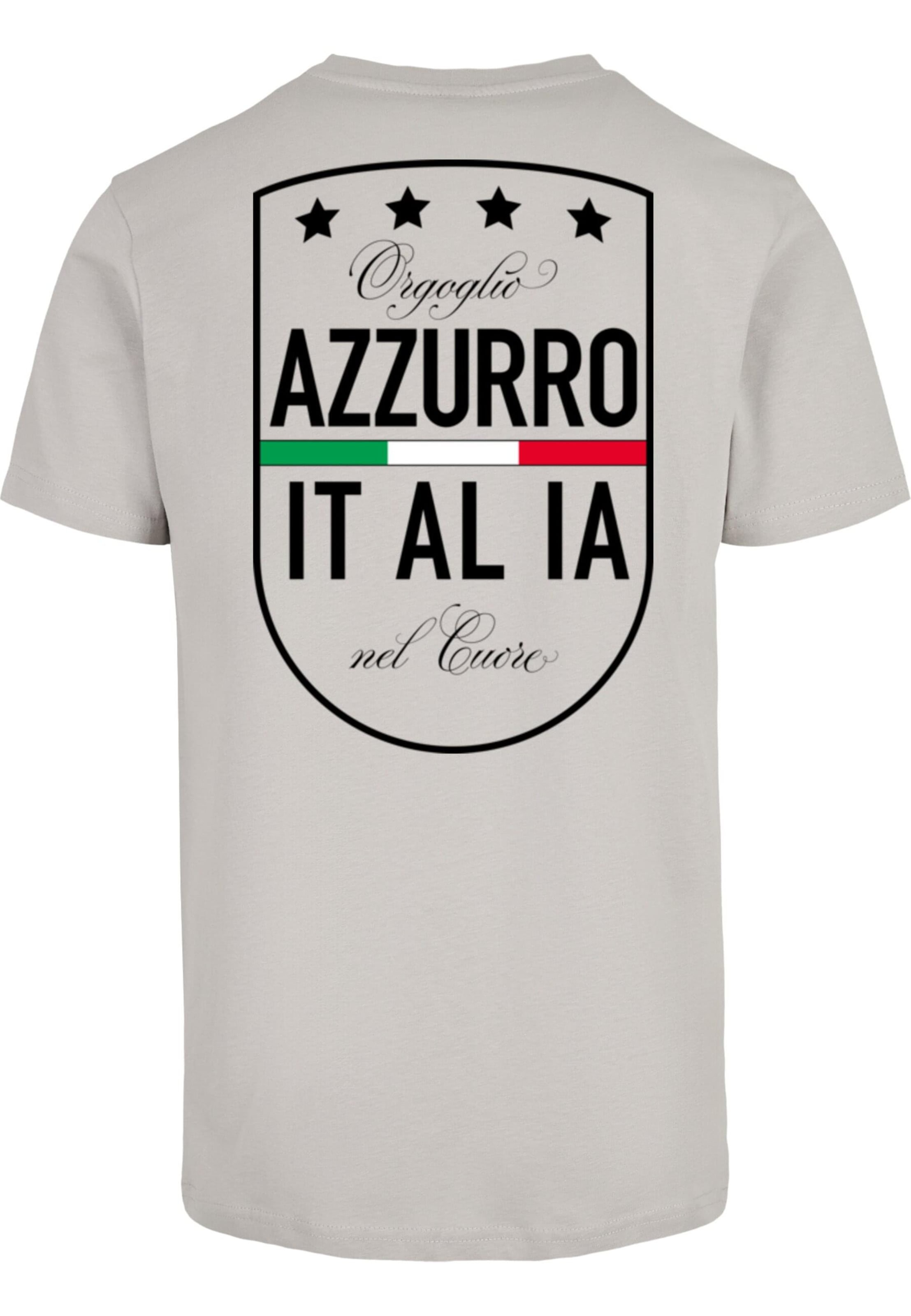 T-Shirt 'Azurro Italia' Mister Tee en gris