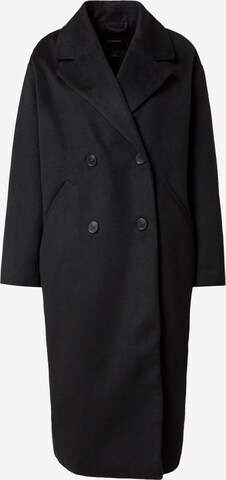 Monki Between-seasons coat in Black: front