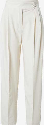 IMPERIAL Regular Pleated Pants in White: front