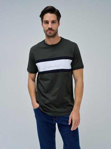 Salsa Jeans T-shirt in Grün: Vorderseite