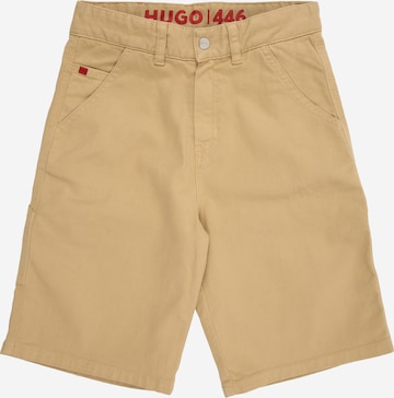HUGO Regular Housut värissä beige: etupuoli