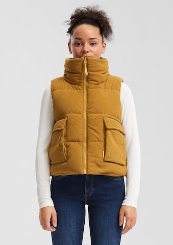 QS Bodywarmer in Geel: voorkant