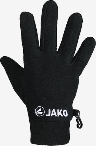 JAKO Athletic Gloves in Black: front
