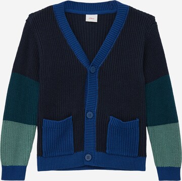 s.Oliver Gebreid vest in Blauw: voorkant