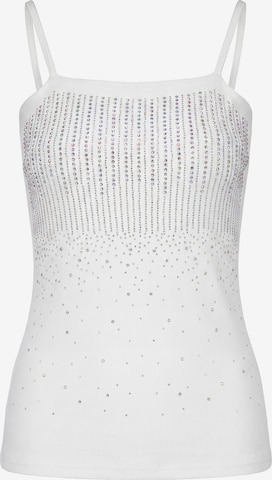Haut usha BLACK LABEL en blanc : devant