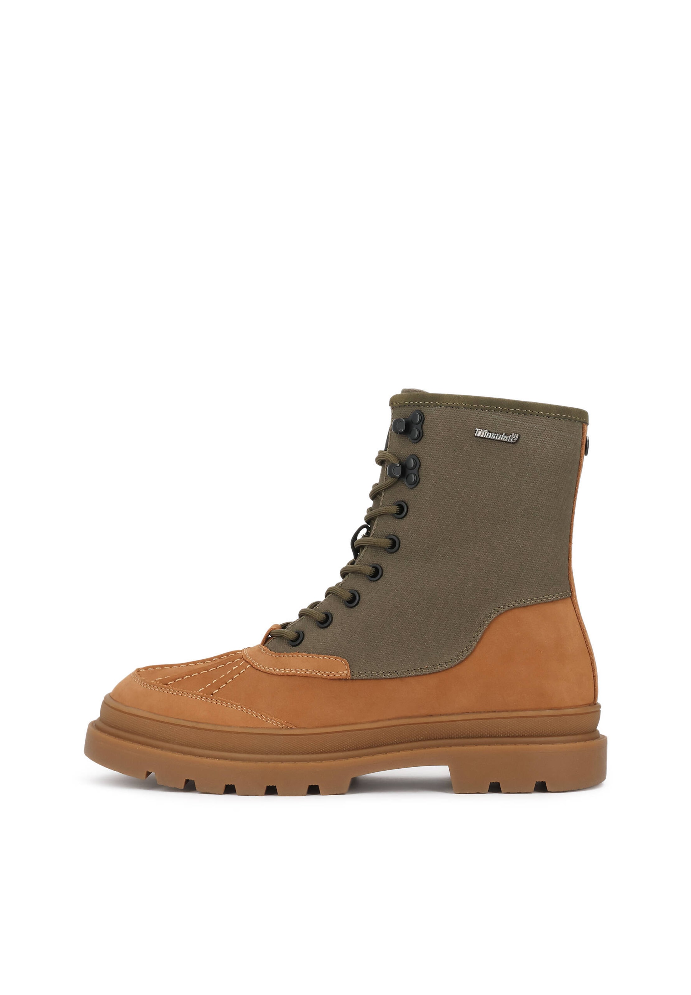 Boots stringati di Kazar in verde: frontale