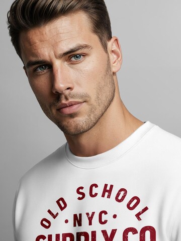 Neverless Sweatshirt 'Oldschool 3' in White