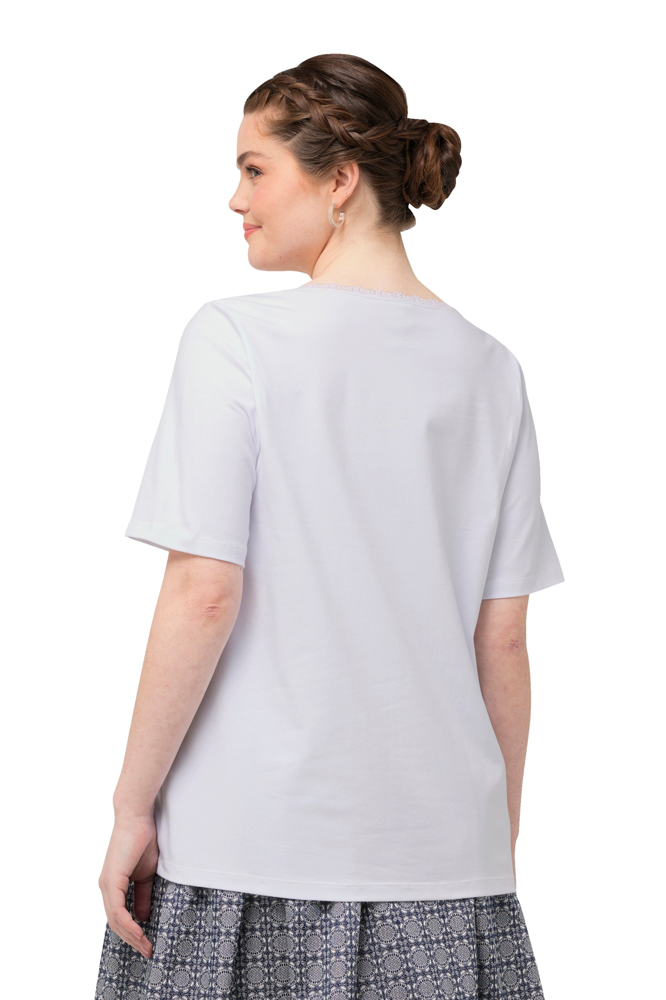 T-shirt Ulla Popken en blanc