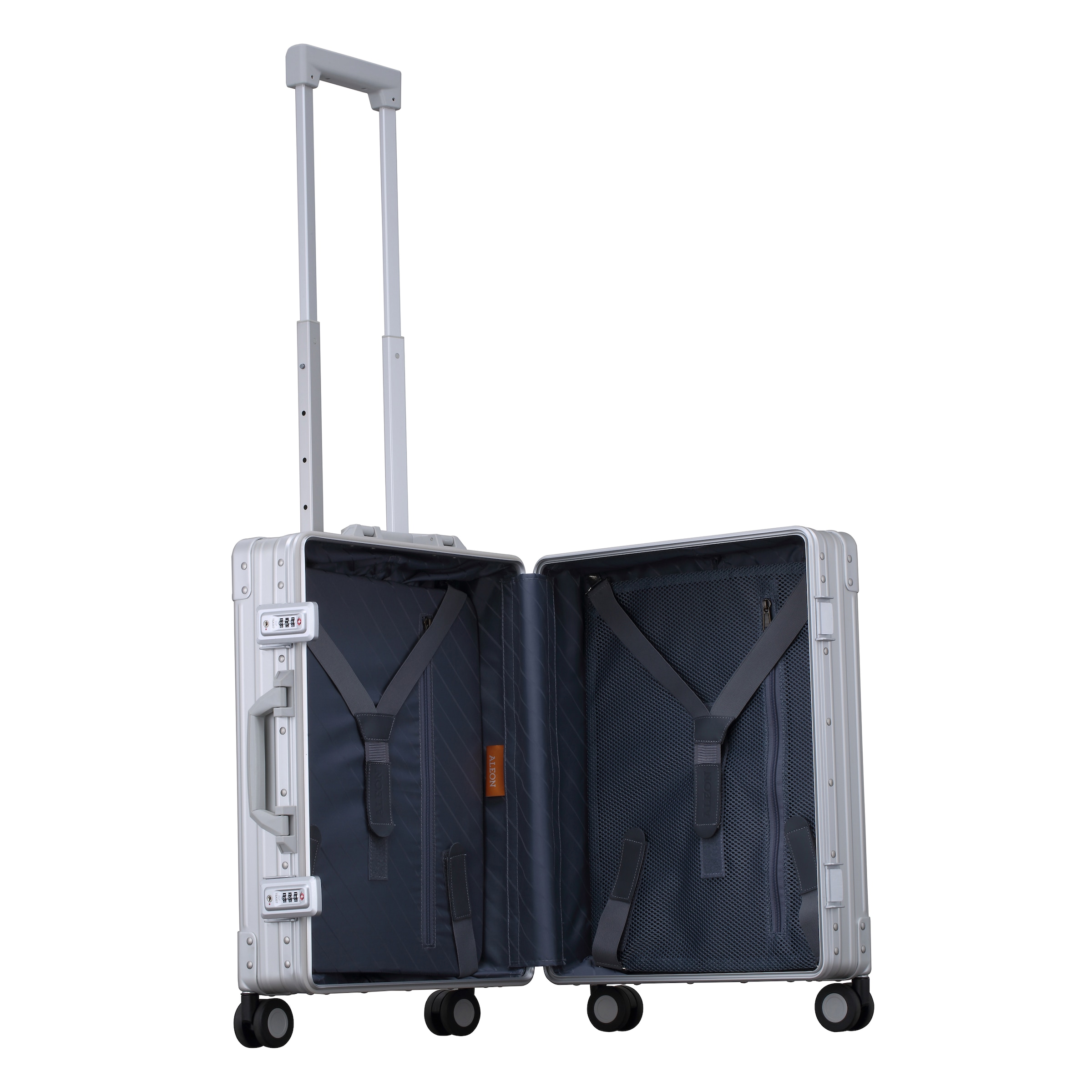 Aleon Traveler International 4-Rollen Kabinentrolley 55 cm in Silber