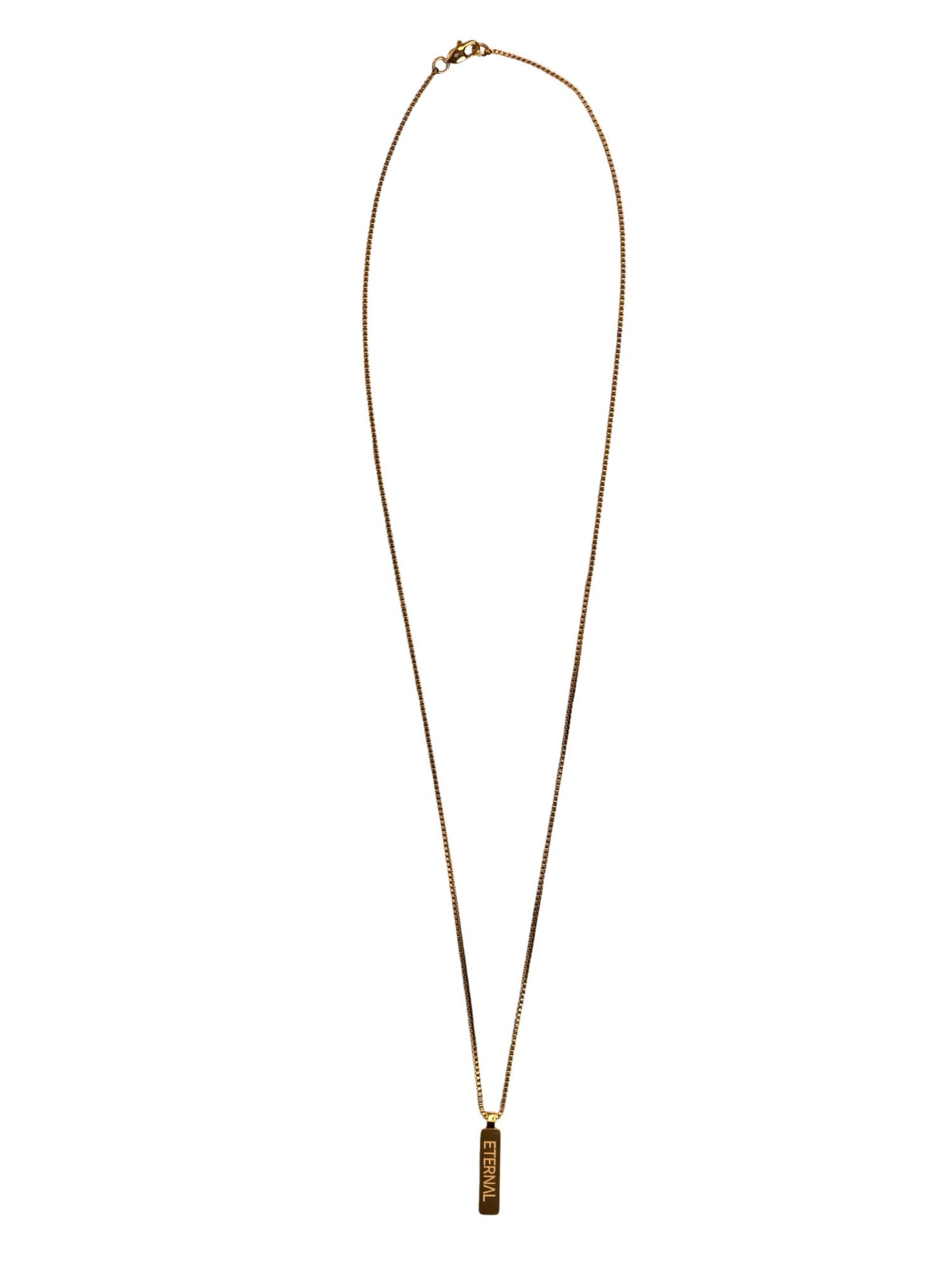 Eternal Necklace 'Box' in Gold: front