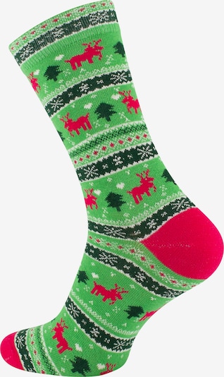 Vincent Creation Socken in hellgrün / dunkelgrün / rot, Produktansicht