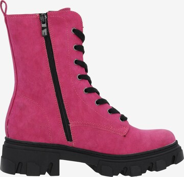 Palado Lace-Up Boots in Pink