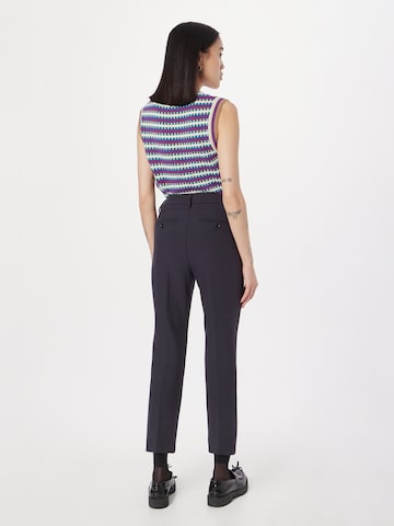 Weekend Max Mara Regular Trousers with creases 'RANA' in Blue