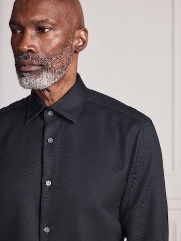 Next Slim fit Button Up Shirt in Black