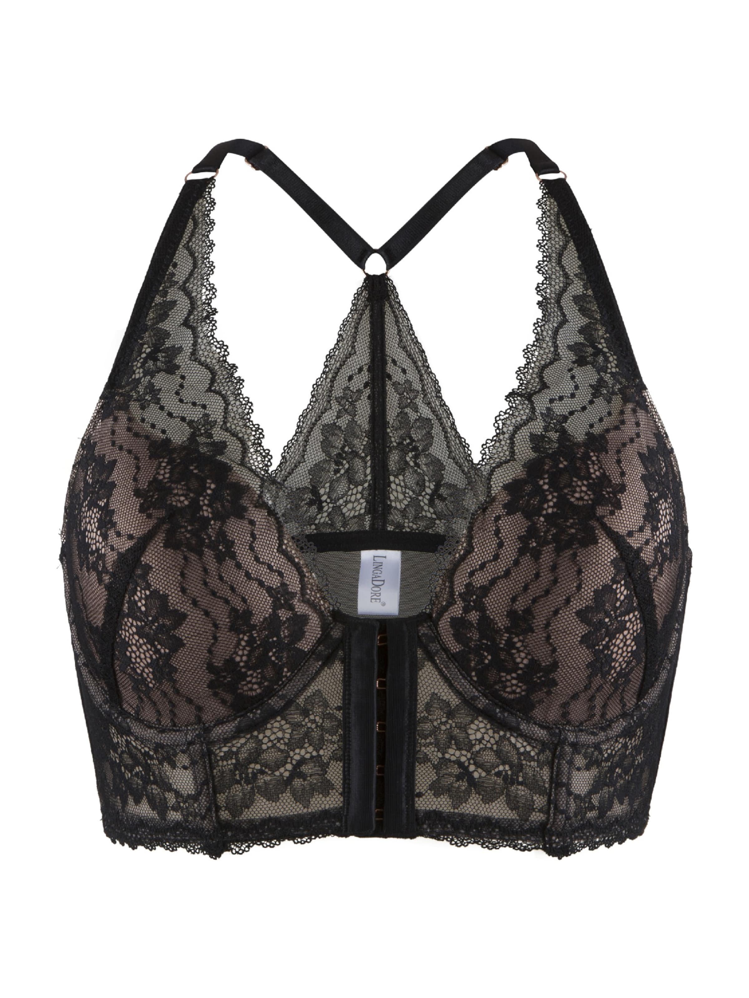 Bustieră Sutien de la LingaDore pe negru: față