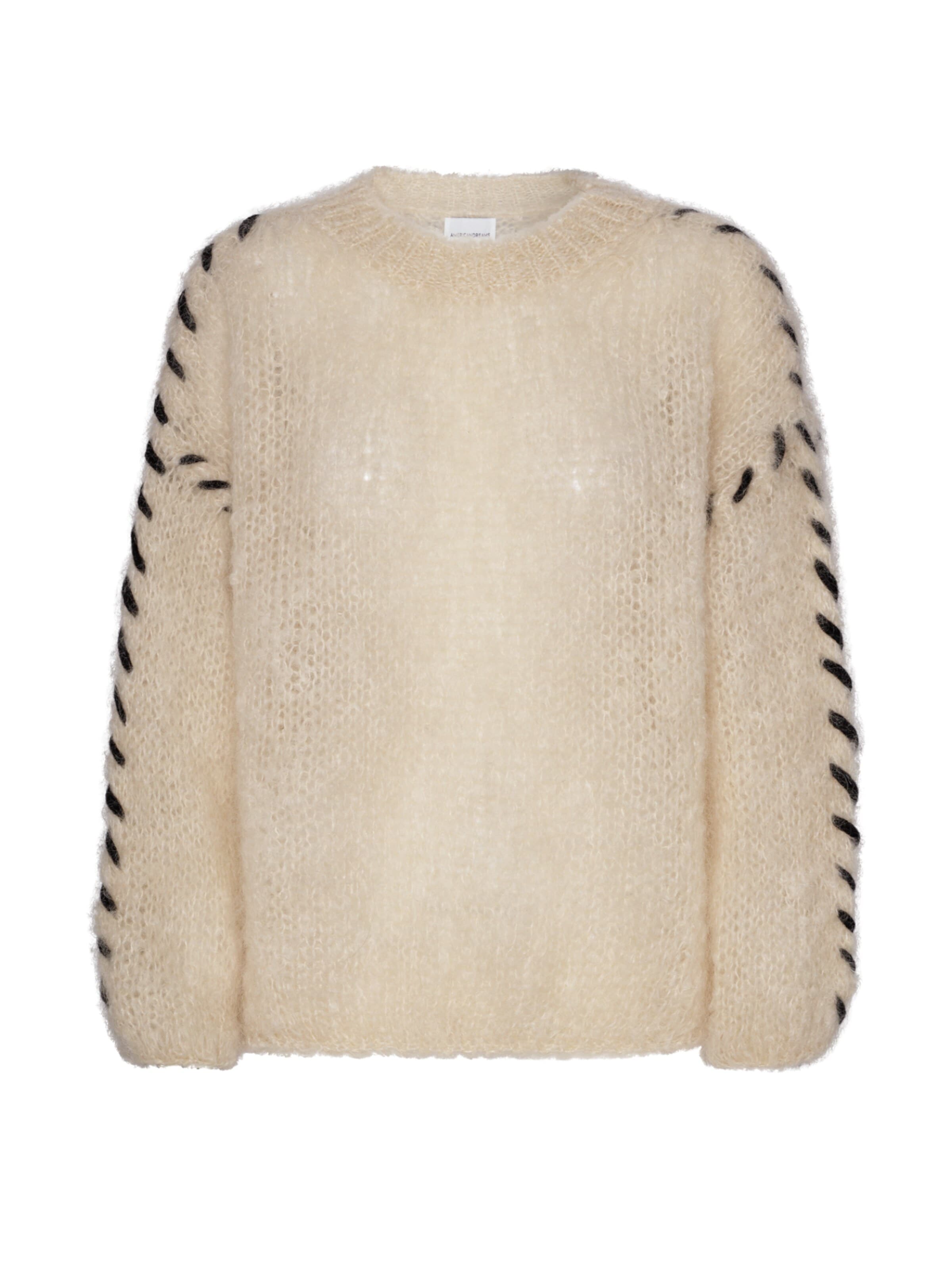 americandreams Oversized Sweater 'Catia Mohair' in S-M in Beige / Black, Item view