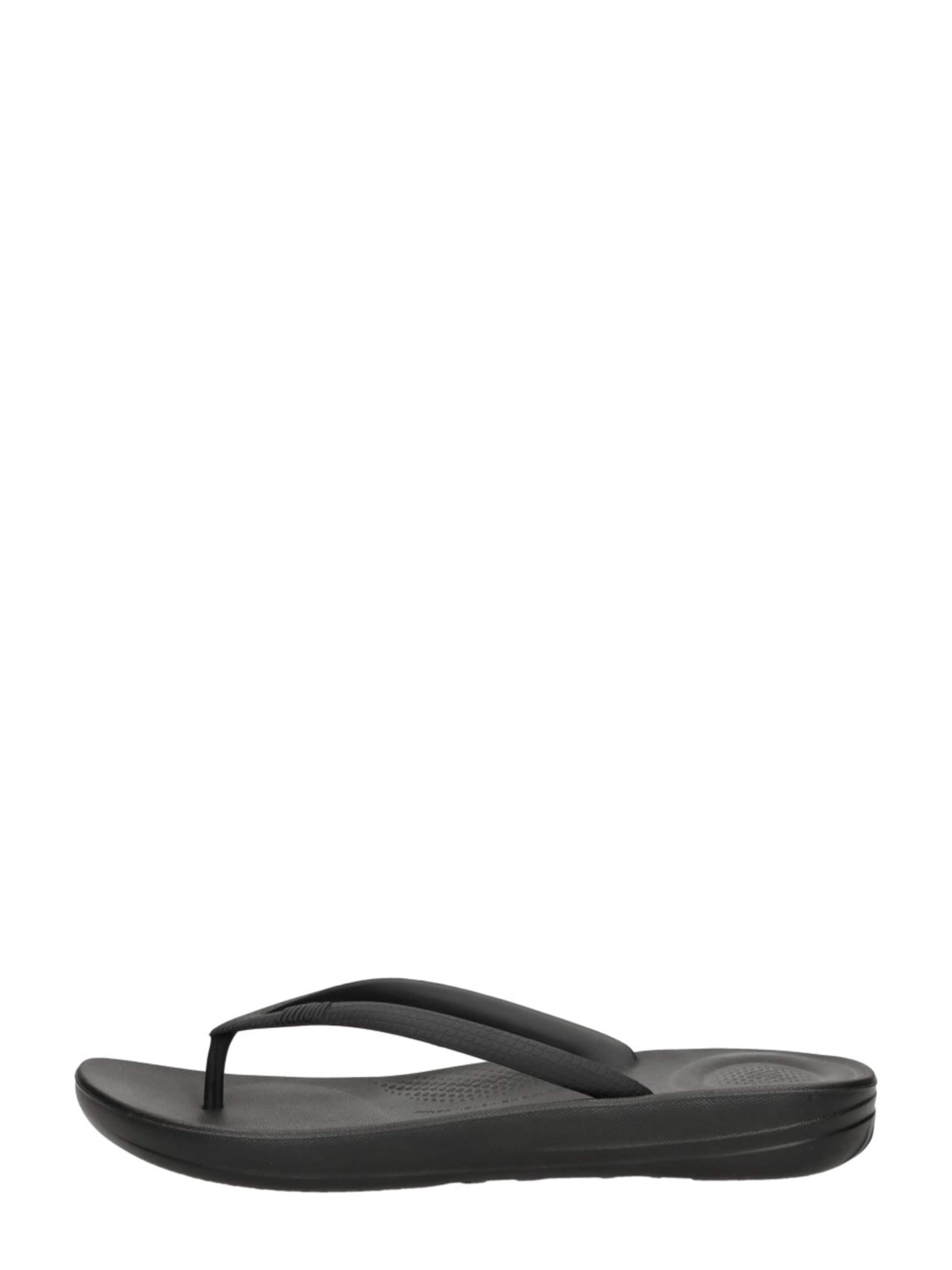 FitFlop T-Bar Sandals 'iQushion Ergonomic FitFlops' in Black: front