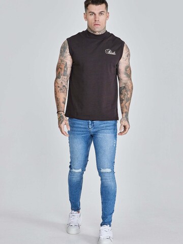 SikSilk Shirt 'Sleeveless' in Zwart