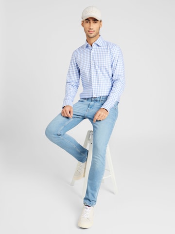 BOSS Black Regular fit Button Up Shirt 'HANK' in Blue