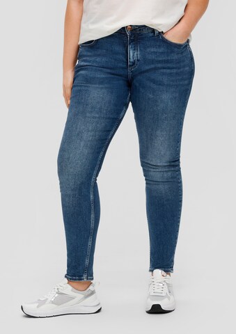 QS Skinny Jeans in Blauw: voorkant