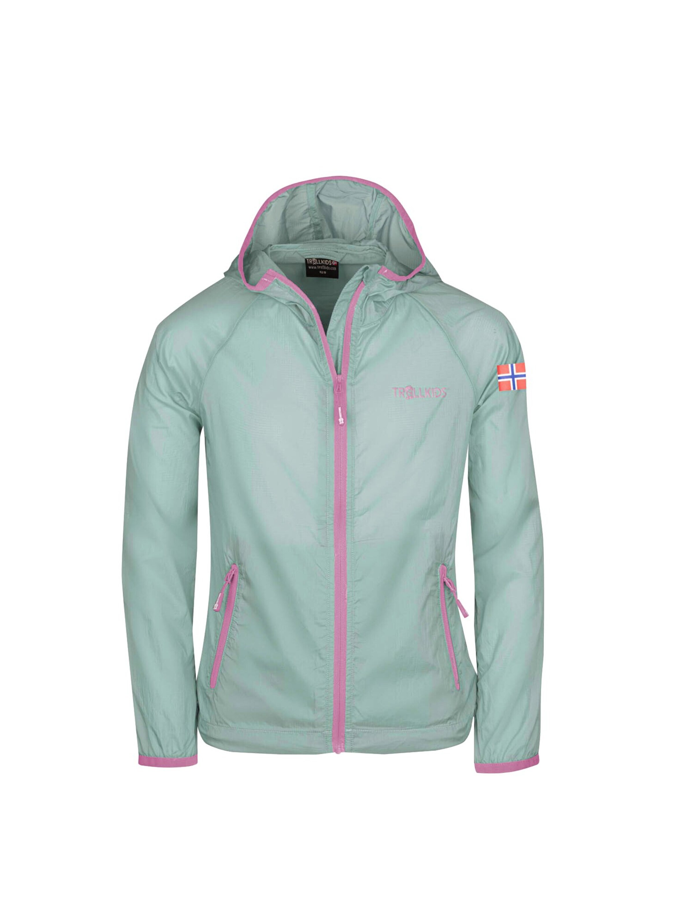 TROLLKIDS Outdoor jacket in Green: front