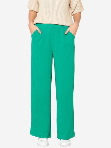 LolaLiza Zvonové kalhoty Kalhoty – zelená: přední strana