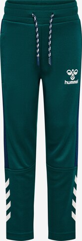 Hummel Regular Sportbroek in Groen: voorkant