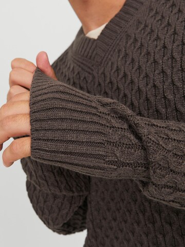 JACK & JONES Sweater 'Cosy' in Brown