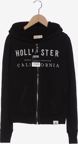 HOLLISTER Sweatshirt & Zip-Up Hoodie in XS in Black: front