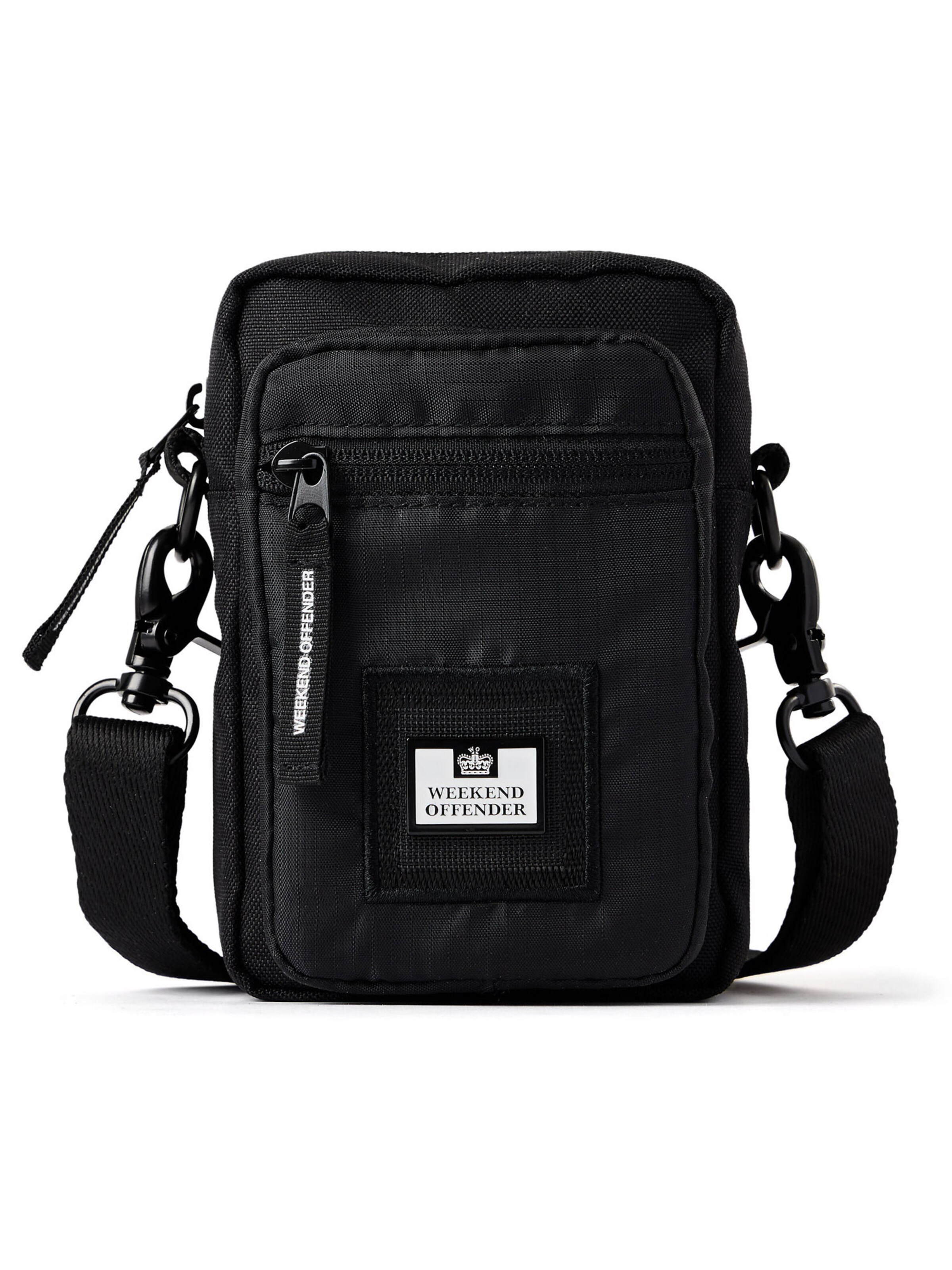 Weekend Offender Umhängetasche in Schwarz: Vorderseite