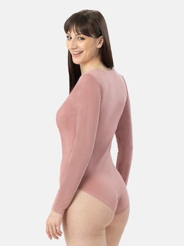 LEAFLETIC Bodysuit 'Leafletic Women’s Long Sleeve Bodysuit' in Pink